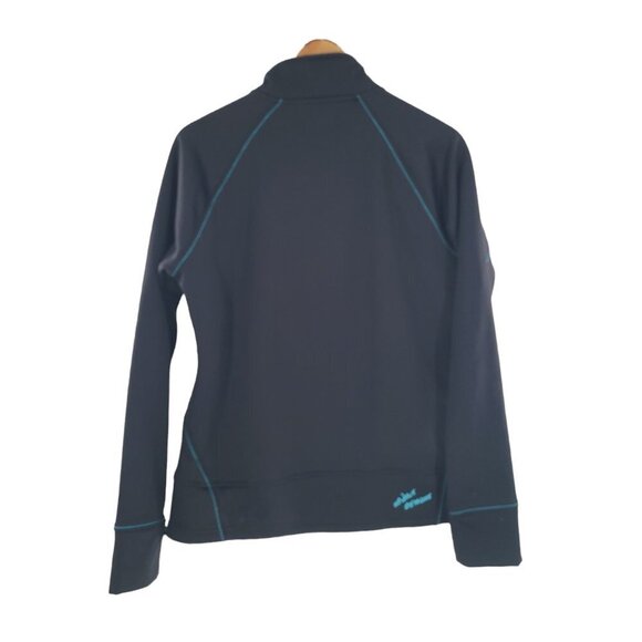 Under Armour 1/4 Zip Pullover Athletic black‎ teal Size Large L Semi-Fitted - Picture 2 of 8